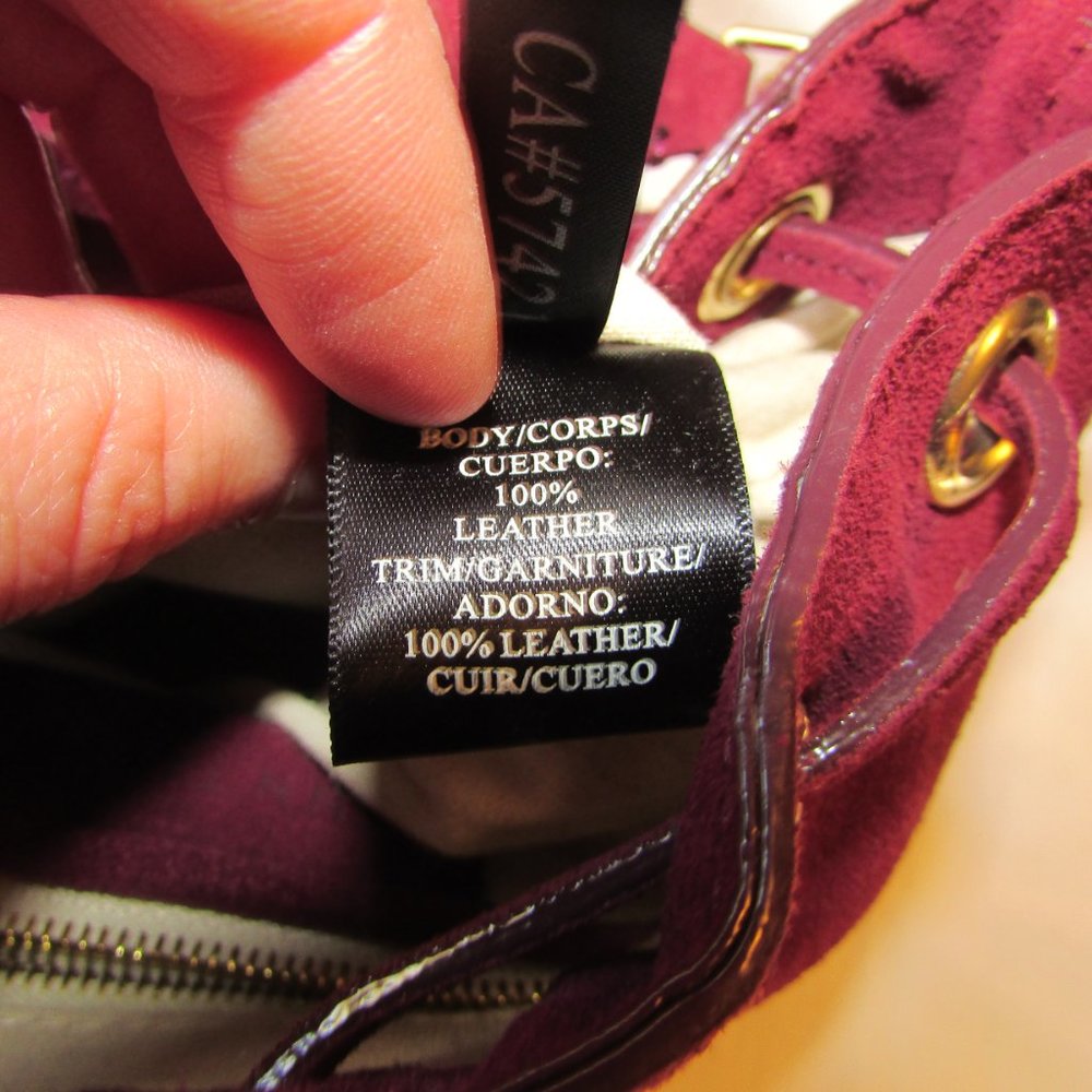 Ann Taylor Suede Burgundy Shoulder Bag - Picture 5 of 8